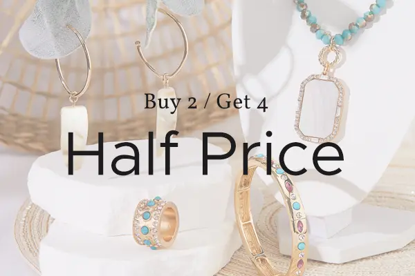 Buy 2 items, get 4 half price!